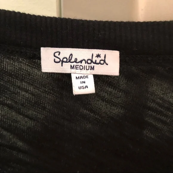 ⛔️SOLD⛔️ Splendid 🖤 Unique Embellished Long-Sleeve Top - Picture 2 of 10